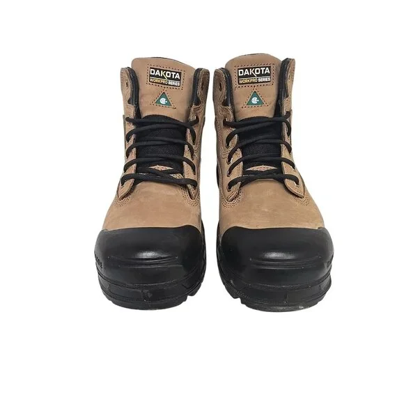 Dakota Men's 6” 6006 Quad Comfort Steel Toe Fresh Tech Work Boots Tan Size 10.5M - Picture 7 of 8